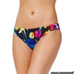 Bar III Women's Painted Posies Floral-Print Cheeky Bikini Bottoms Black Multi B079SYC2HR